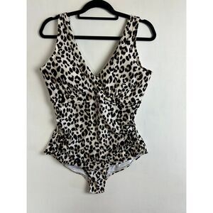 Old Navy Women's One Piece Swimsuit Cheetah Print 1X NWT‎